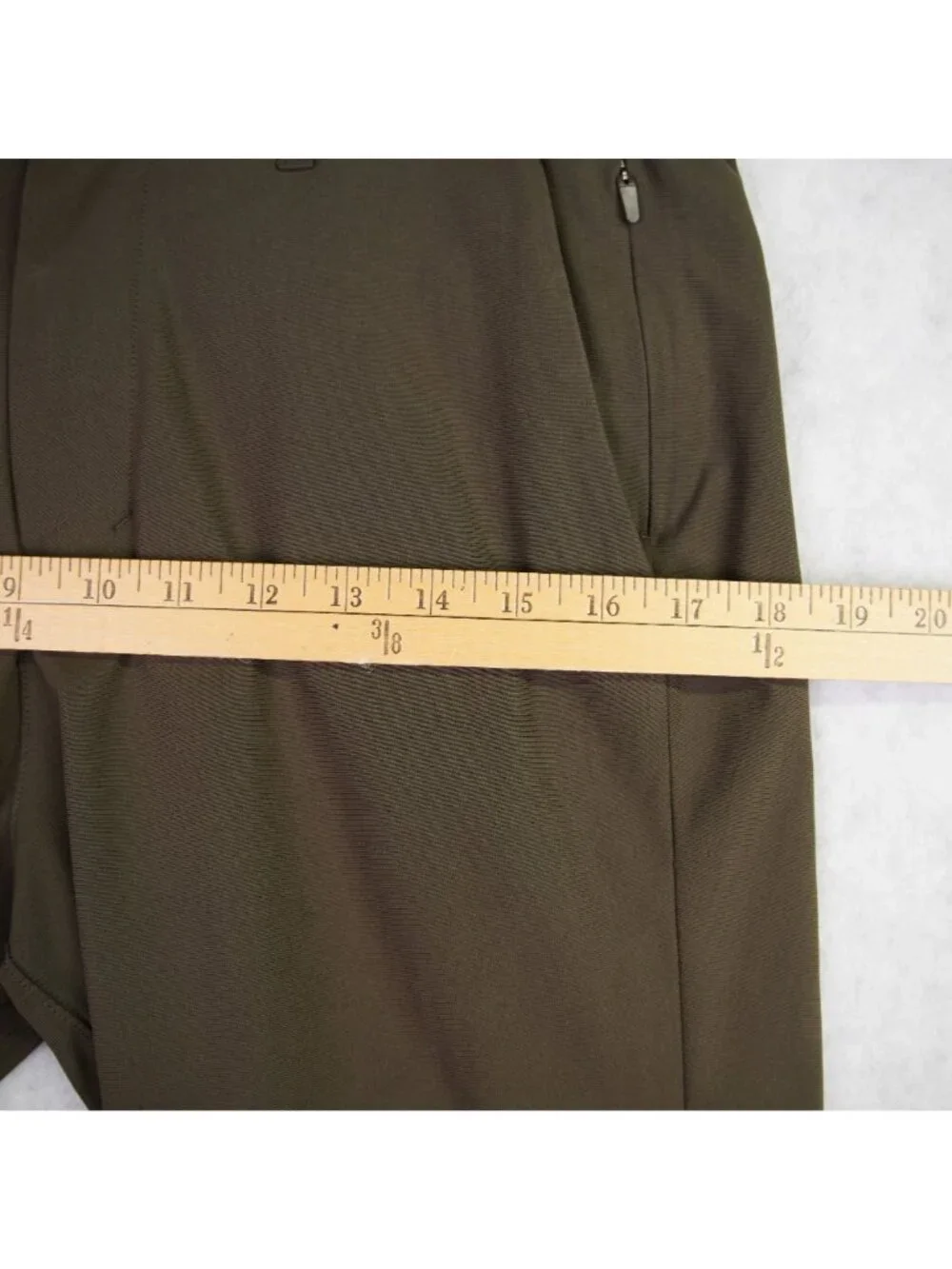 Lululemon Mens Commission Slim Fit Pants Warpstreme Sz 30x28 Olive Green LM5439S